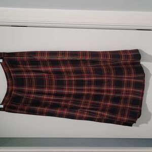 Pleated plaid skirt